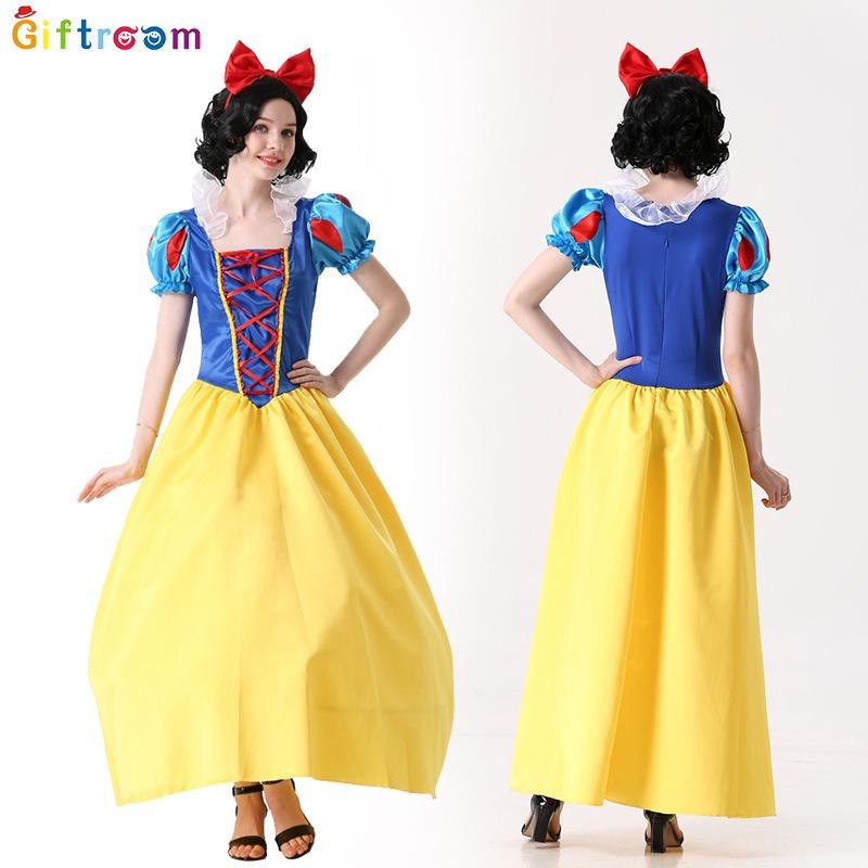Western Masquerade Party Costume Drama Stage Performance Costume Playing Snow White Dress
