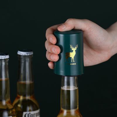 Kreativer automatischer nahtloser Bierflaschenöffner mit Push-Typ, niedlicher Cartoon-Weinverschluss-Flaschenöffner