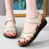 36-43 Sommer Damen Große Größen Mode Einfarbige Klettverschluss Dicksohlige Sandalen Bequeme Mama Schuhe