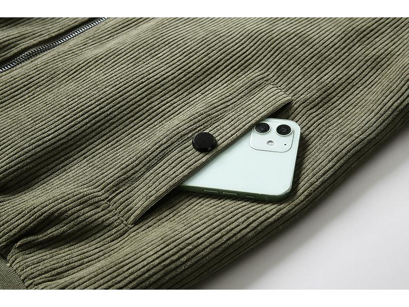 Men's Winter Corduroy Lambswool Jacket - Thick Plus Size Velvet Cotton Padded Top