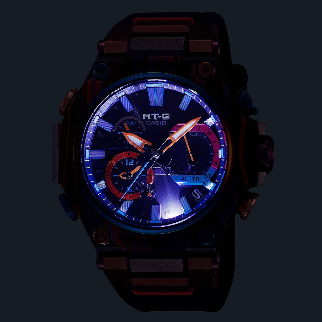 Casio Herren-Quarz-Uhr aus Edelstahl, 200M wasserdicht, MTG-B2000XMG-1A