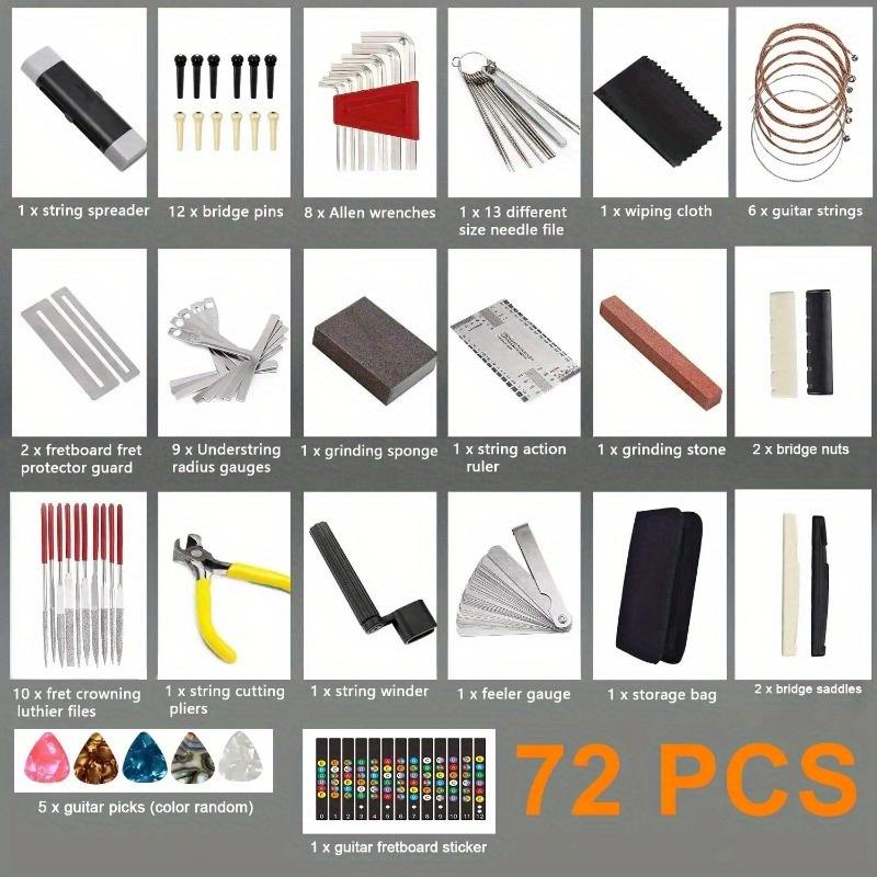 25pcs Guitar Repairing Tools Kit Setup Kit with Carry Bag Perfect Gift for Music or String Instrument Enthusiast