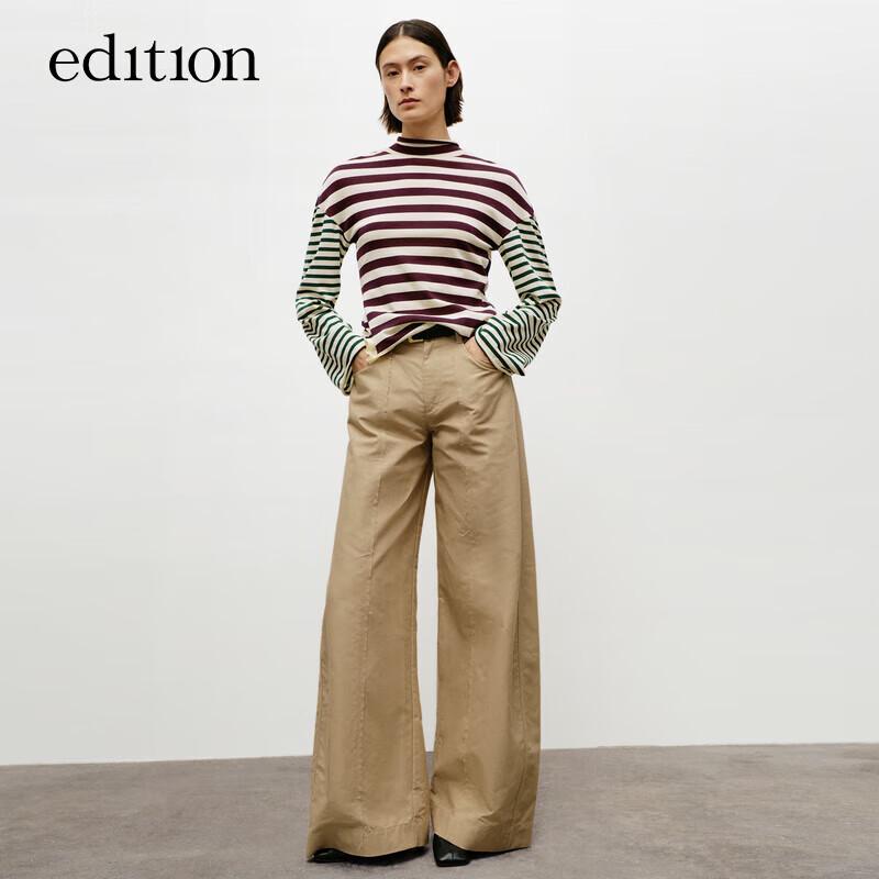 Edition Women's Striped Backless Tie-Knot Knit Top