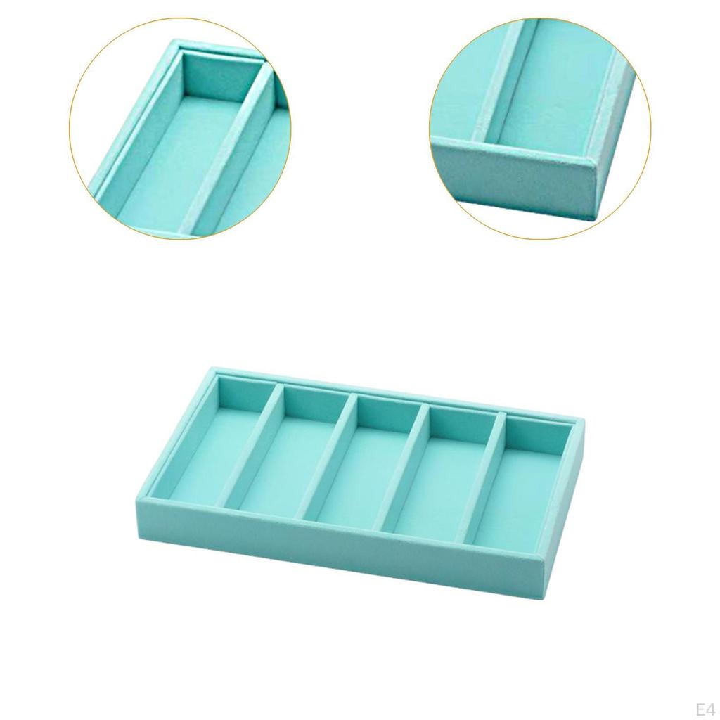 5-Compartment Sunglasses Display Case, Elegant Eyeglass Storage Case for Office Or Apartment