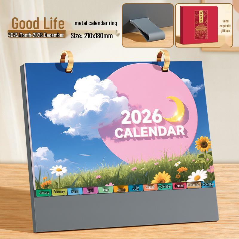 

2026 Customizable Literary Desktop Calendar: Simple Office Ornament & Creative Monthly Memo Display 2026 Year