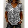 Women's T Shirt Print Graphic Plants Abstract Stylish Classic Casual Short Sleeve V Neck Regular Tops