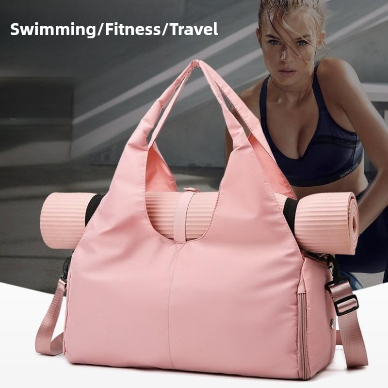 1PC Large Capacity Yoga Mat Bag Gym Fitness Handbags for Women Men Training Sports Travel Nylon Outdoor Sports Swimming Tote Bag