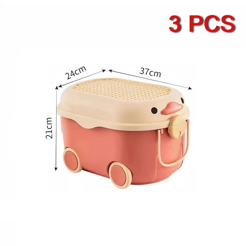 Large Capacity Plastic Children's Toy Storage Box - Household Sorting Container for Snacks Sundries & Baby Clothes Organizer