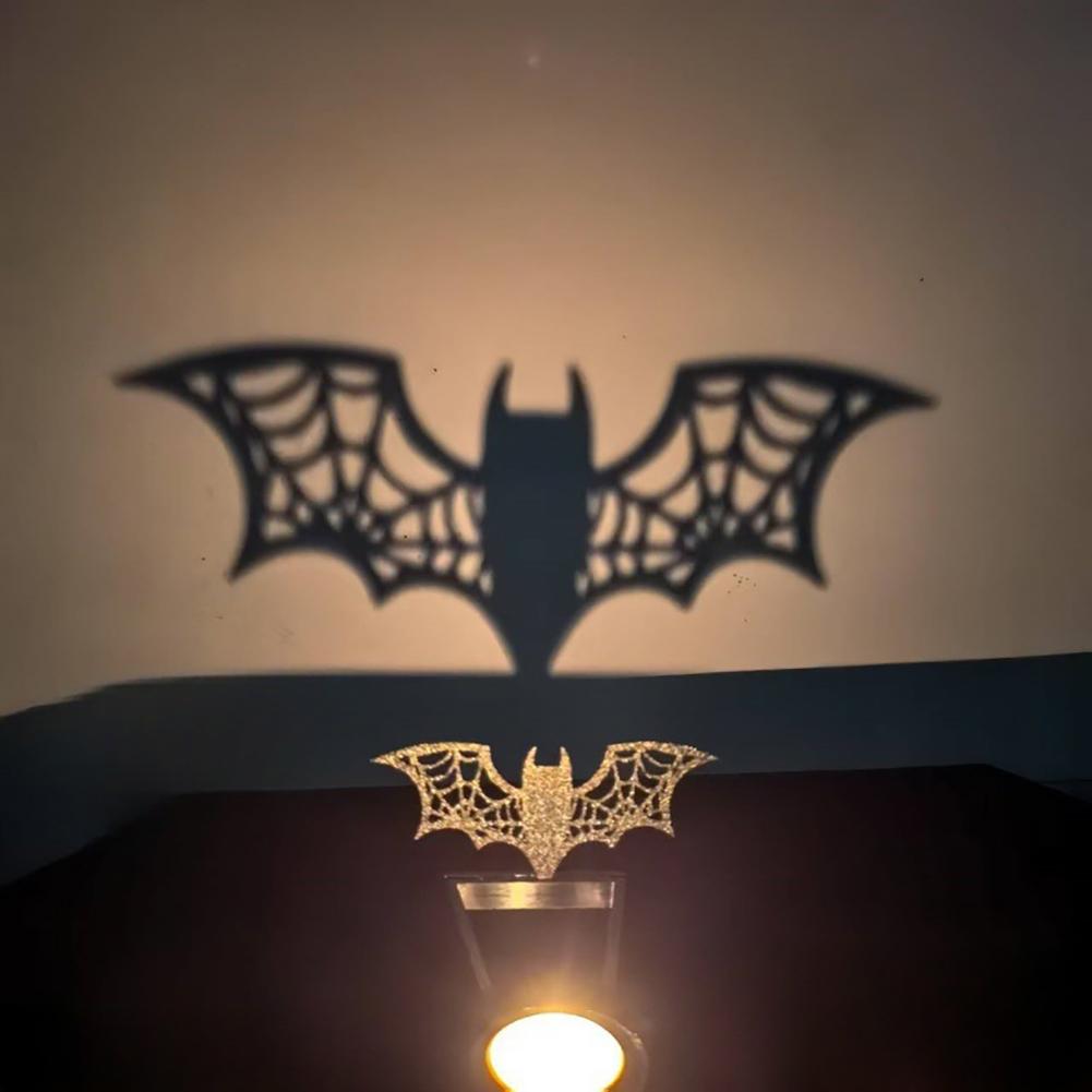 Halloween Projection Candle Holder Spooky Eerie Dancing Shadow Candle Stand Creepy Atmosphere Wall Art Candle Holder