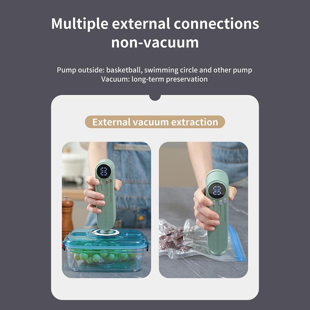Vakuumiergerät Aufblaspumpe für Bälle/Schwimmring Vakuumiergerät Elektrischer Vakuumierer für Snacks Lebensmittelaufbewahrung