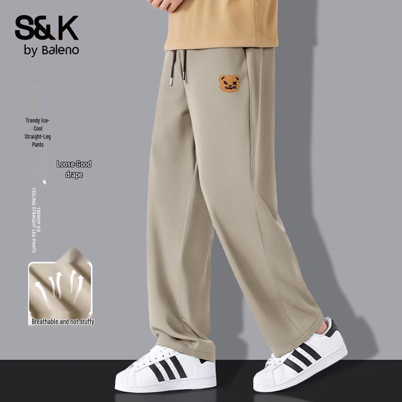 

Baleno Men s S&K Series Ice Silk Straight-Leg Pants 4XL