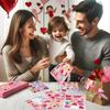 110/220 Pcs Heart Valentine Stickers for Wedding Anniversary Craft Valentine Love Sticker for Girls Activities Gifts Party Favor