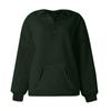 Women's Casual Fashion Long Sleeve Solid Color Zip Pocket Sweatshirt Top