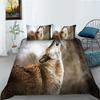 Wolf Series 3D Digital Printing Polyester Bedding Two Or Three-Piece Set
