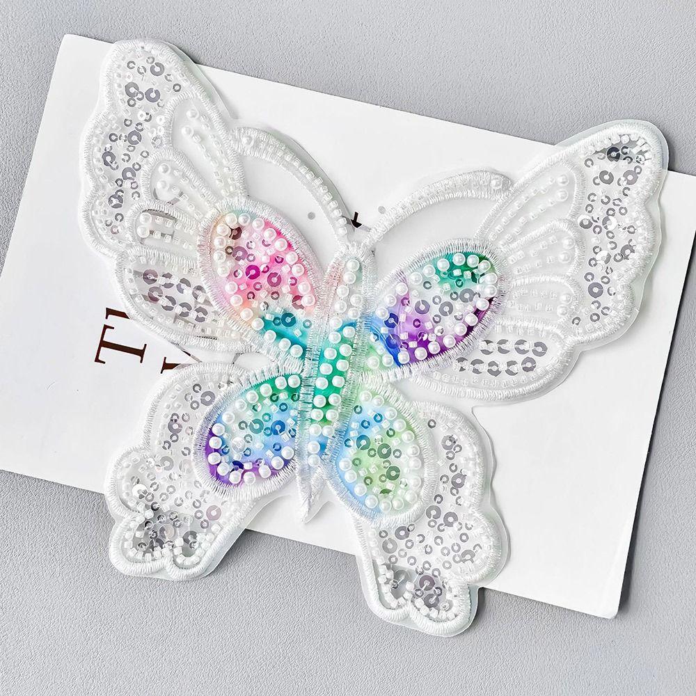 Beaded Sequin Butterfly Corsage Embroidered Sewing Patch Gift Cloth Patch
