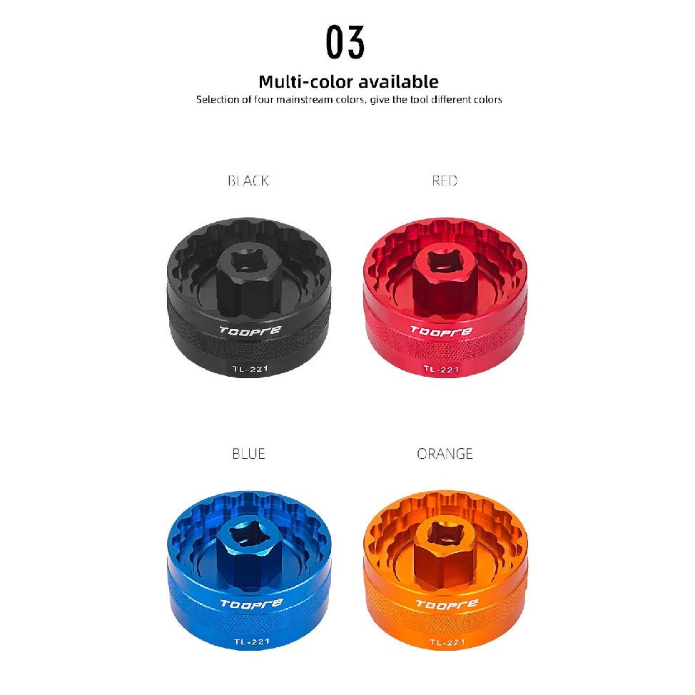 TOOPRE Bicycle Five Way Axle Sleeve Mountain Bike Integrated Thread Bb Axle Disassembly And Installation Tool