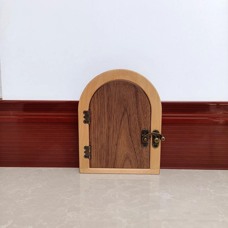 1Pc Switch Panel Indoor Wall Stickers Cute Decorative Frame Creative Solid Wooden Anti-electric Protection Cover