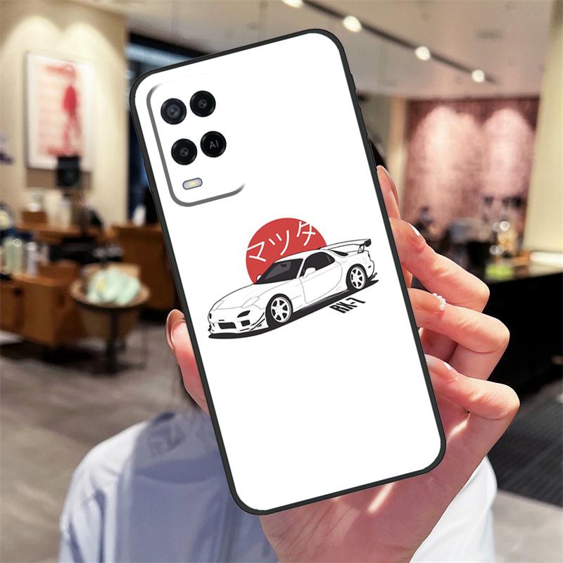JDM Car RX7 MX5 Case For Oppo A40 A60 A80 A18 A38 A58 A78 A98 A16 A76 A96 A15 A17 A77 A74 A94 A54 A57S Cover