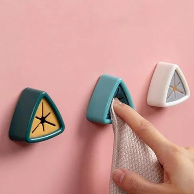 2/4 Pcs Kitchen Originality Towel Rack No Punching Storage a Hook Dishcloth Stopper Pylons Wipe The Towel Shelf