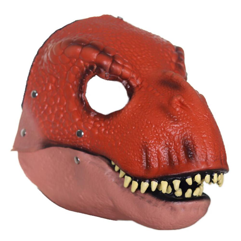 Маска динозавра с подвижной челюстью из натурального латекса для Хэллоуина, косплея, маска динозавра Раптора для вечеринки, маскарадная маска для детей
