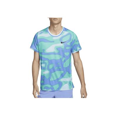 Dri-Fit Freizeit Rundhals Schnelltrocknendes Kurzarm T-Shirt Herren Oberteile Gletscherblau FQ2109-474