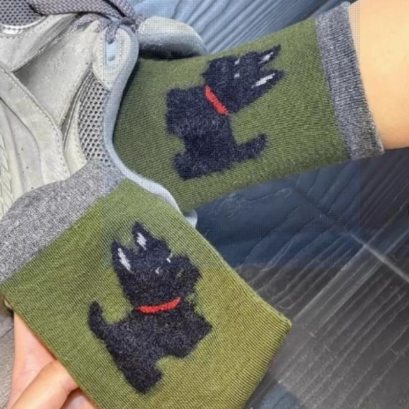

Fashion Kawaii Dog Socks Winter Warm Cartoon Cute Dog Cat Animal Mid-tube Stockings for Women Girls Home Sleep Sockings Gifts One Size