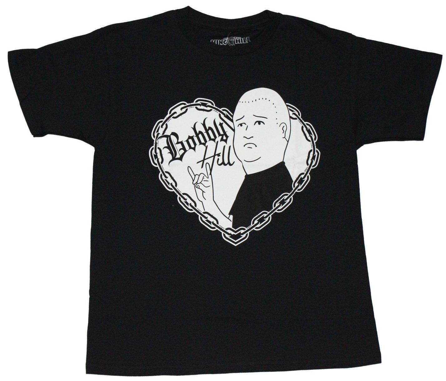 King of the Hill New Adult T-Shirt - Bobby Hill Tattoo Rocking Image XXL