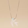 Retro Personalized Design Luxury Bird Swallow Pendant Necklace Thin Rope Collarbone Chain