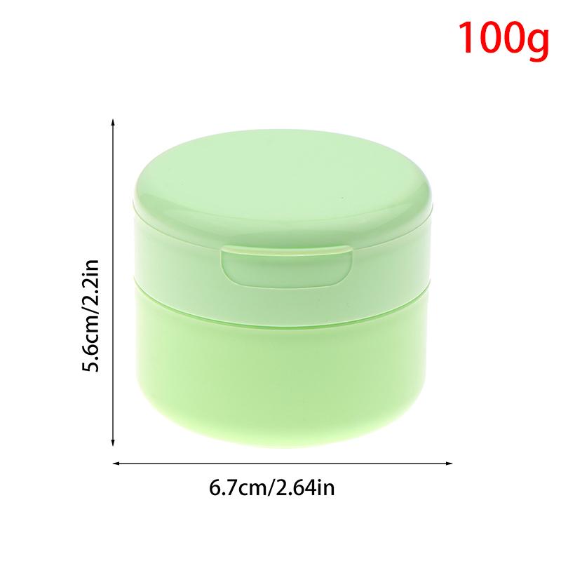 100/150G Flip Cover With Spoon Refillable Bottles Empty Makeup Jar Pot Travel Face Cream Lotion Cosmetic Cotton Pad Container