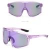 Fashion Sports One-Piece Colorful Large-Frame Glasses Two-Color Temple Sports Cycling Sunglasses Cycling Glasses