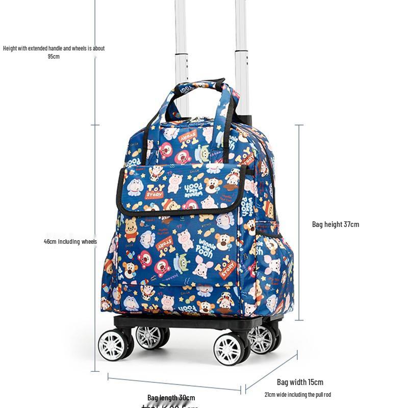 Lightweight Foldable Travel Bag with Spinner Wheels and Pull Handle for Men and Women