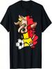 Dabbing Dog Belgium Soccer Fans Jersey Belgian Flag Football T-Shirt For Men Women Kids