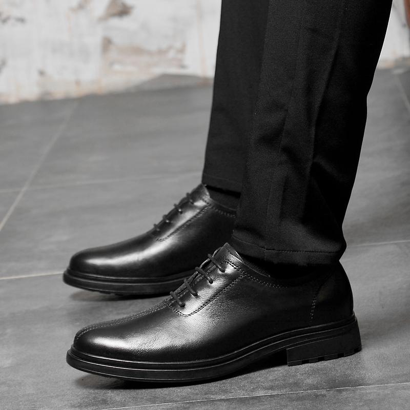 Men Genuine Leather Shoes Fashion Lace-Up Sneakers Real Leather Mens Italian Designer Flats Luxury Business Shoes