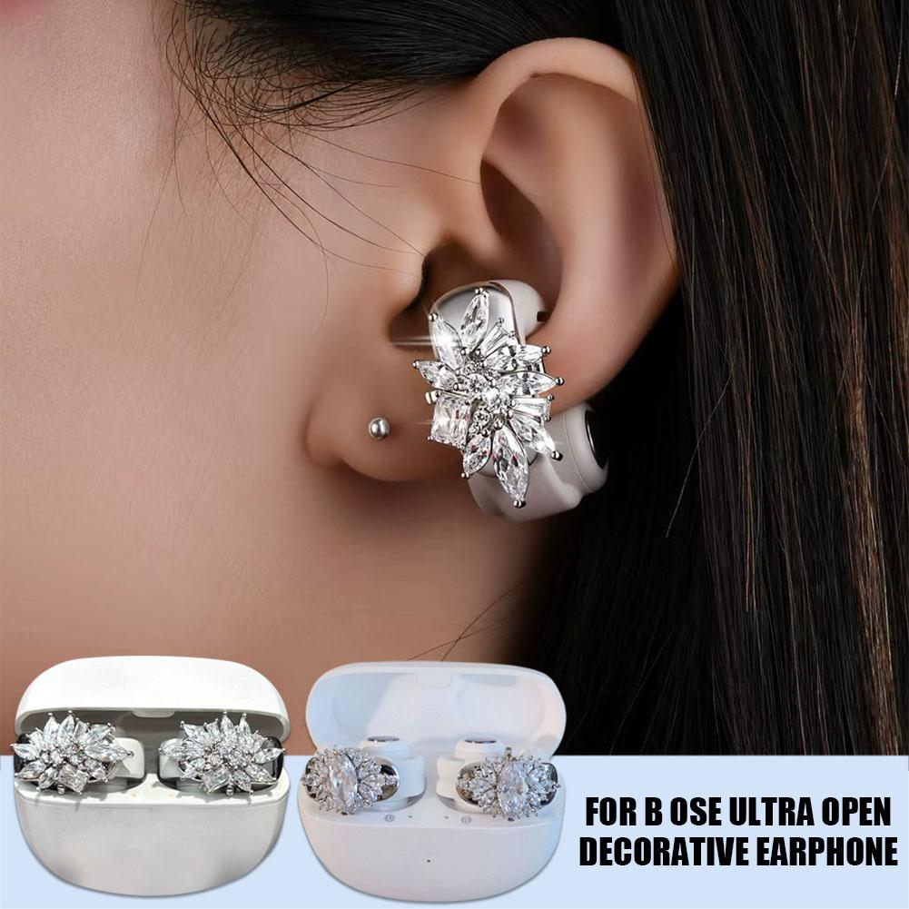 2pcs Headphone Diameter Buckle For B Ose Ultra Open Decorative Earphone Diamond Ear-Clip Exquisite Design Earphone Accessories