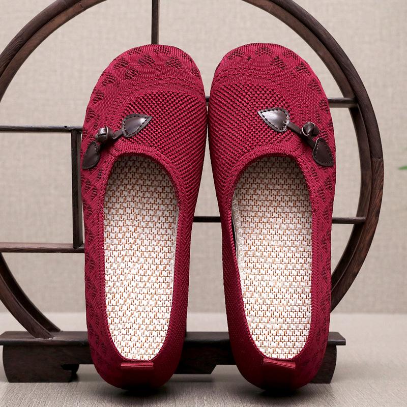 Neue fliegende gewebte Schuhe weiche Sohle rutschfest atmungsaktiv leicht einzelne Schuhe vielseitige Freizeitschuhe