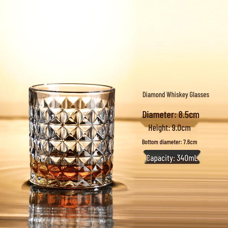 ZISIZ Crystal Glass Whiskey & Cocktail Glass