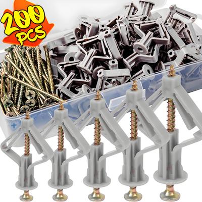 Vis autoperceuses pour plaques de plâtre Ancrage expansionnel type avion pour mur creux Ancrage pour tuyau Ancrages pour plaque de plâtre Fixations pour cloison Sèche-cloisons Boulon