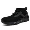 Men's Fitness Walking Style Shoes New Casual Heightening Shoes High-top Hiking Shoes