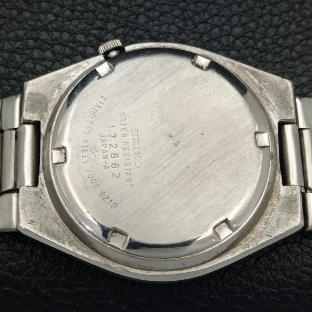 GENUINE VINTAGE SEIKO 5 AUTOMATIC 7019A JAPAN MENS BLACK DIAL WATCH a701916-5 R207-a701916