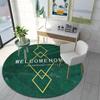 Colored geometric patterns printed patterns circular floor mats simple home decoration door mats floor mats