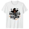 Haunted Season T-Shirt Gothic Cartoon Ghost Pumpkin Spooky Halloween Gift
