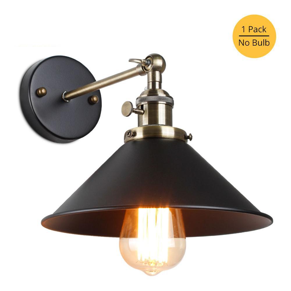 

Винтажный настенный светильник в стиле ретро, внутреннее освещение, ручка-переключатель, настенный светильник в стиле ретро, черный, белый, прикроватные лампы E27 для домашнего настенного бра