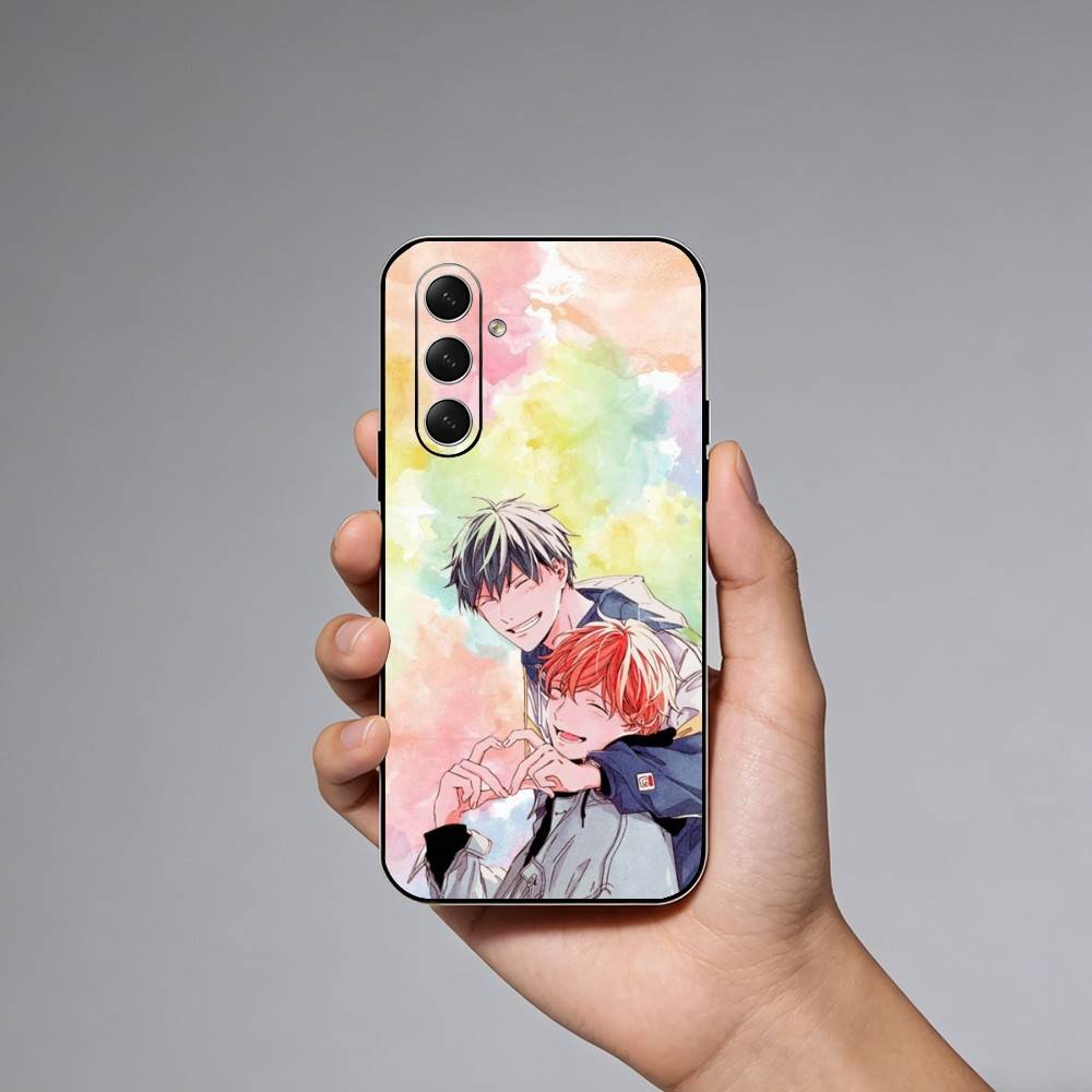 G-Given Anime Love Phone Case For Samsung Galaxy A73,A21s,A22,A31,A52,A53,A71,A41Soft Black Shell