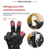 KEMiMOTO Zimní motocyklové rukavice CE Ochranné Černé Guantes Moto Invierno Teplé Rukavice pro dotykovou obrazovku Vodotěsné Větruodolné