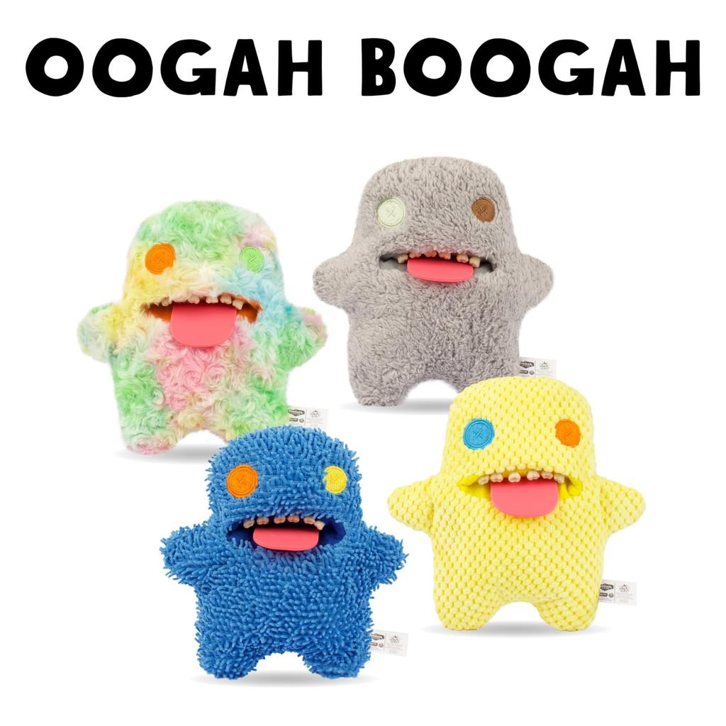 FUGGLER Ooger Booger Grey Squeaky Dog Authentic Toy,