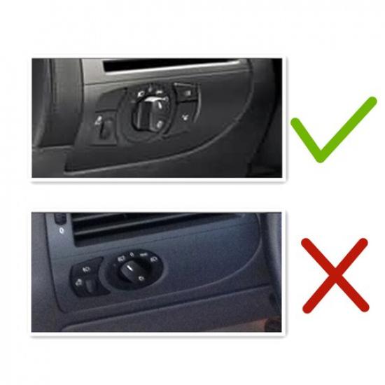 Bright Carbon Fiber Car Front Headlight Switch Frame Cover For BMW 6 E63 04-10