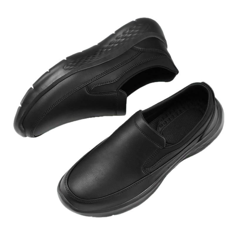 Chef Special Shoes Men's Shoes Labor Insurance Shoes Non-slip All Black Hotel Workshop Work Shoes Wear-resistant Waterproof and Oil-proof 45