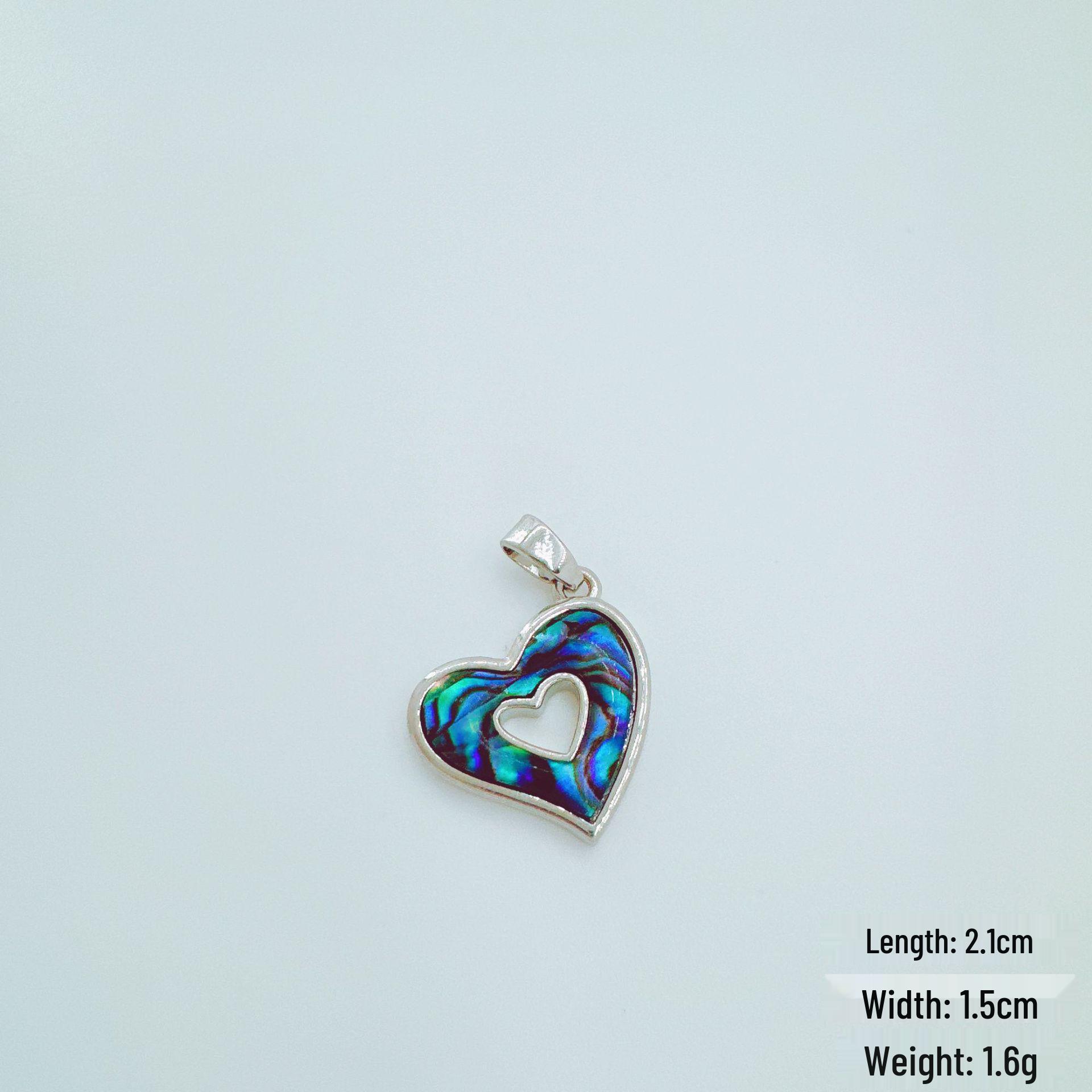 European Light Luxury Heart Necklace Pendant, 18K Gold-Plated Copper