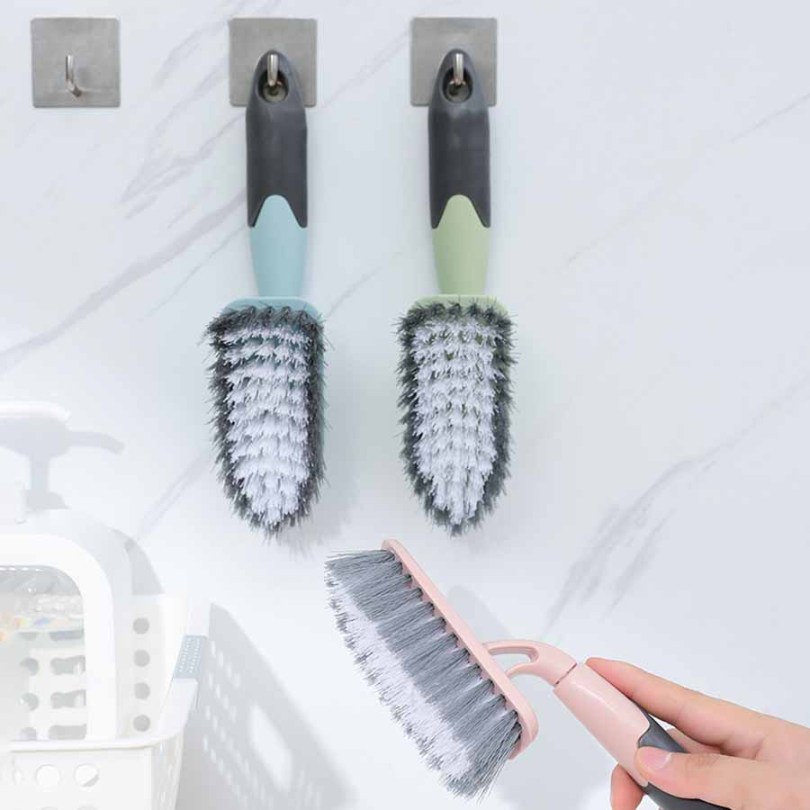 Long handled cleaning brush, floor brush, gap brush, multi-functional cleaning tool for household bathroom hard bristles 1PC
