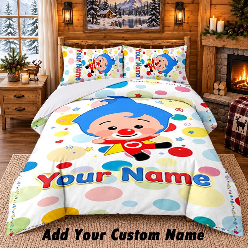 El Payaso Plim Plim Custom Name 3Pcs Bedding Set 1 Bed Sheet 2 Pillowcases Bedroom Home Decor